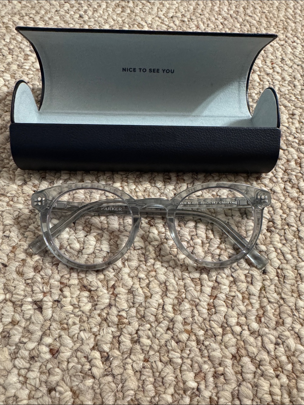 Warby Parker EUC STOWER M frame. 48-21-142